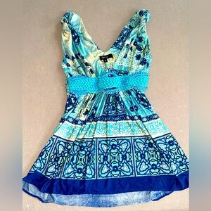 SKY cute babydoll blue top